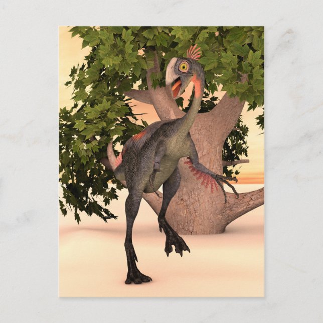 Carte Postale Dinosaure Gigantoraptor (Devant)