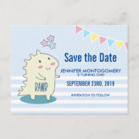 Dinosaure jaune mignon avec Happy Star Enregistrer