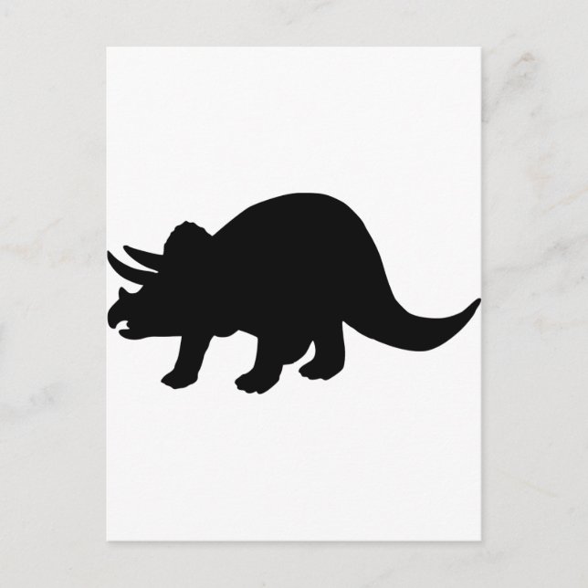 Carte Postale Dinosaure - Tricératops (Devant)