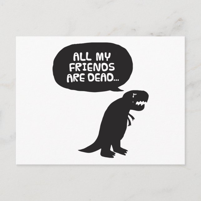 Carte Postale Dinosaure triste (Devant)