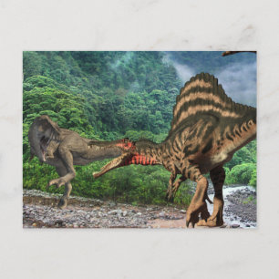 Carte Postale Dinosaure Tyrannosaurus Spinosaurus