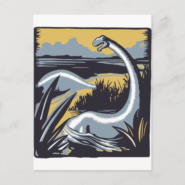 Carte Postale Dinosaure vintage (Devant)