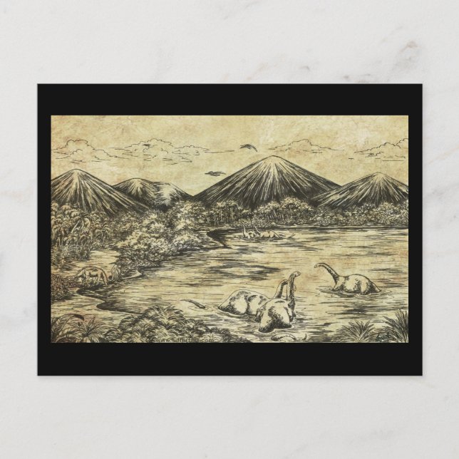Carte Postale Dinosaures (Devant)
