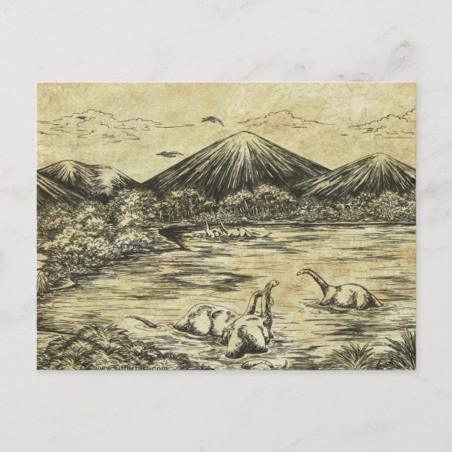 Carte Postale Dinosaures (Devant)