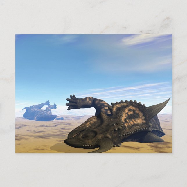 Carte Postale dinosaures d'Einiosaurus morts (Devant)