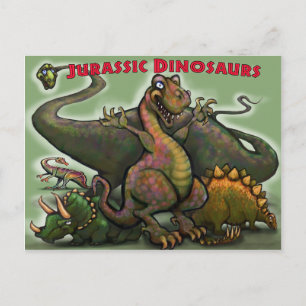 Carte Postale Dinosaures jurassiques