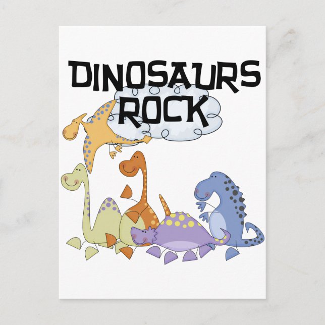 Carte Postale Dinosaures Rock Tshirts et cadeaux (Devant)