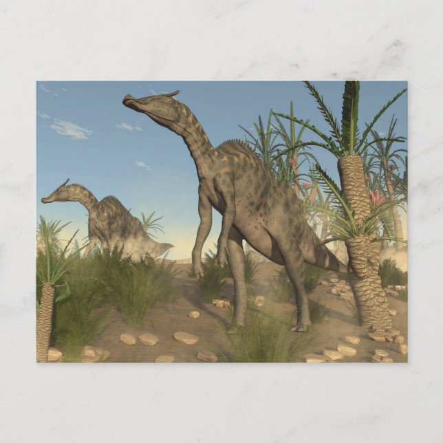Carte Postale Dinosaures saurolophus - rendu 3D (Devant)