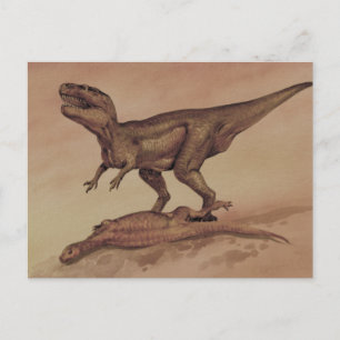 Carte Postale Dinosaures vintages, Carnivore Giganotosaurus