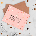 Carte Postale D'invitation À Feuilles D'aluminium Blush Confetti Crown Sweet 16 Anniversaire<br><div class="desc">Chic Sweet 16 invitation de carte postale en rose vif imprimé avec des confettis en papier rose,  blanc et or rose. Sweet 16 invitation carte postale personnalisée avec le nom de la fille d'anniversaire sous une couronne de princesse d'or rose.</div>