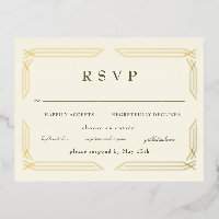 Classic Gold Foil Byzantine RSVP