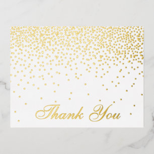 Carte Postale D'invitation À Feuilles D'aluminium Collection Vintage de Mariage Glam Gold Confetti