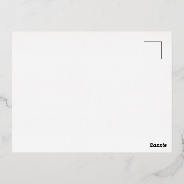 Carte Postale D'invitation À Feuilles D'aluminium Créez votre propre (Verso)