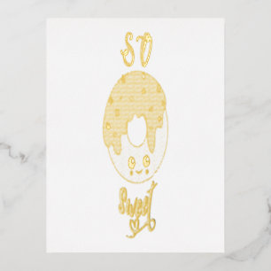 Carte Postale D'invitation À Feuilles D'aluminium Donuts tellement sucrés 2 juin Jelly National Donu