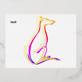 Carte Postale D'invitation À Feuilles D'aluminium essai