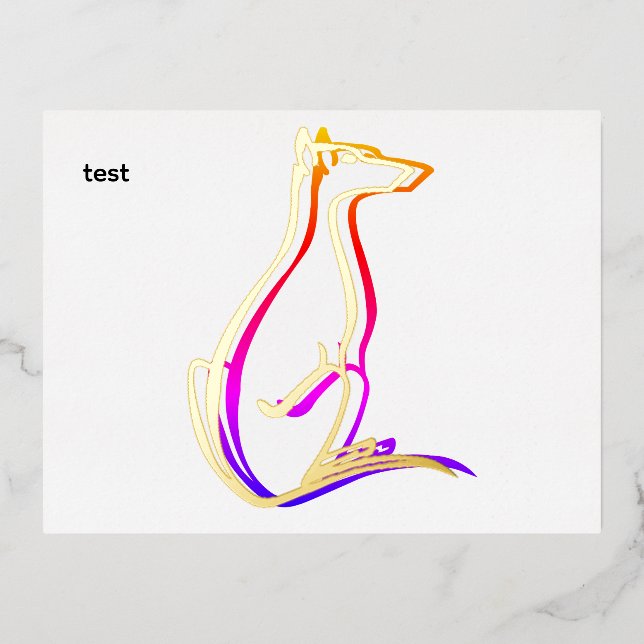 Carte Postale D'invitation À Feuilles D'aluminium essai (Recto)