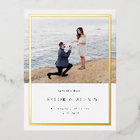 Image minimaliste Enregistrer la date Gold