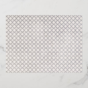 Carte Postale D'invitation À Feuilles D'aluminium Motif géométrique beige islamique