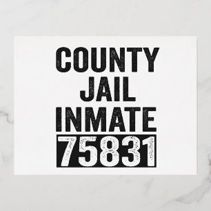 Carte Postale D'invitation À Feuilles D'aluminium Pays Détenu 75831 Drôle Prison d'Halloween