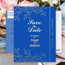 Sapphire Mariage Foil Enregistrer la date