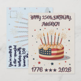 Carte postale d'invitation à la grande fête des 25