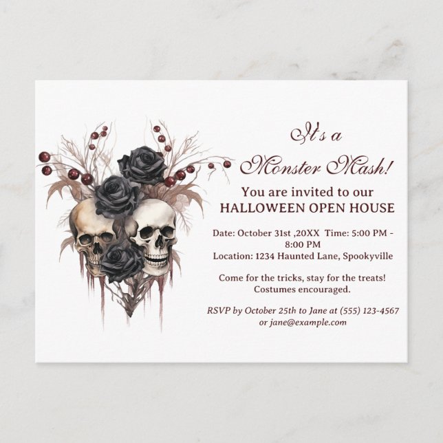 Carte postale d'invitation à la maison ouverte d'H (Devant)