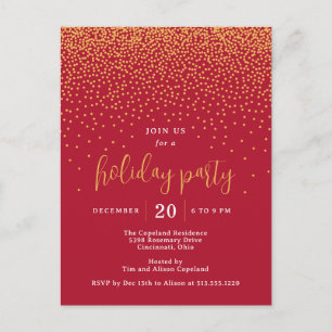 Carte postale d'invitation à la soirée festive des