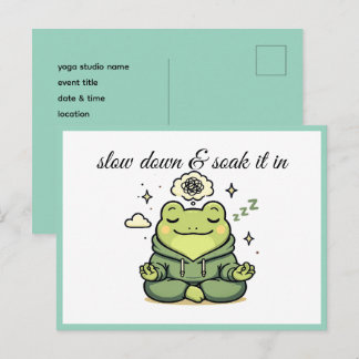 Carte postale d'invitation à l'événement de yoga d