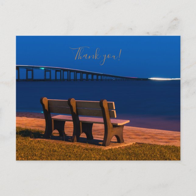 Carte postale d'invitation à s'asseoir sur un banc (Devant)