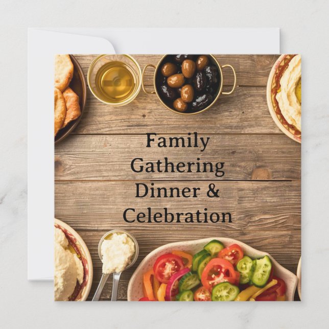 Carte postale d'invitation à un dîner élégant (Devant)