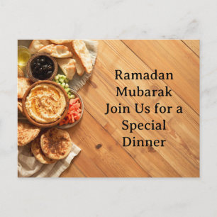Carte postale d'invitation à un dîner élégant