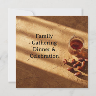 Carte postale d'invitation à un dîner élégant