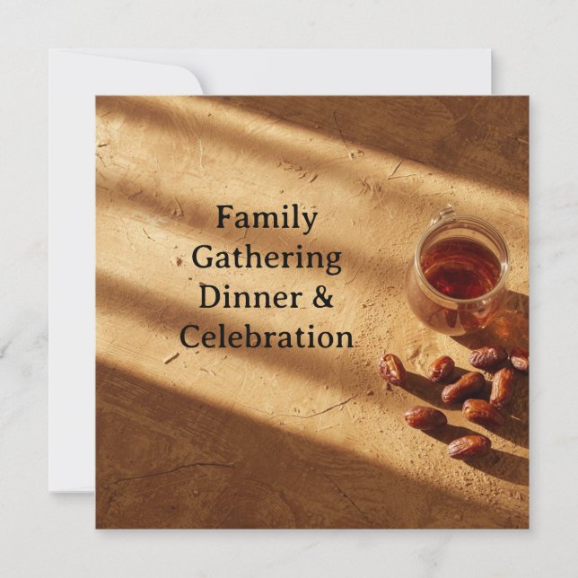 Carte postale d'invitation à un dîner élégant (Devant)