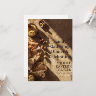 Carte postale d'invitation à un dîner MOYEN-ORIENT