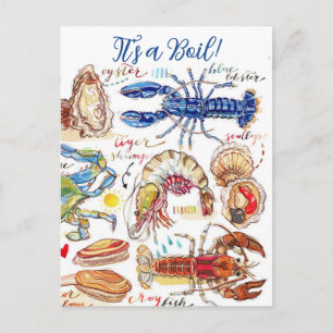 Carte postale d'invitation à une fête de cuisson d