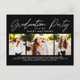 Carte postale d'invitation à une fête de remise de