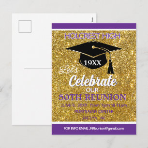 Carte postale d'invitation à une réunion de classe