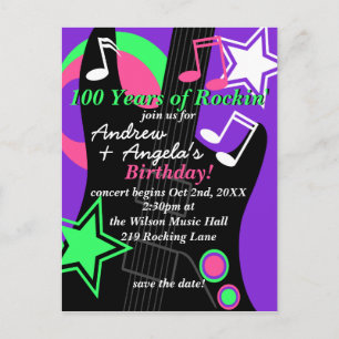 Carte postale d'invitation d'anniversaire de