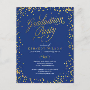 Carte postale d'invitation de remise de diplômes à
