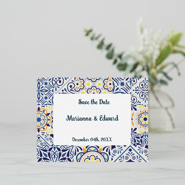 Carte postale d'invitation en aluminium à sauvegar (Debout devant)