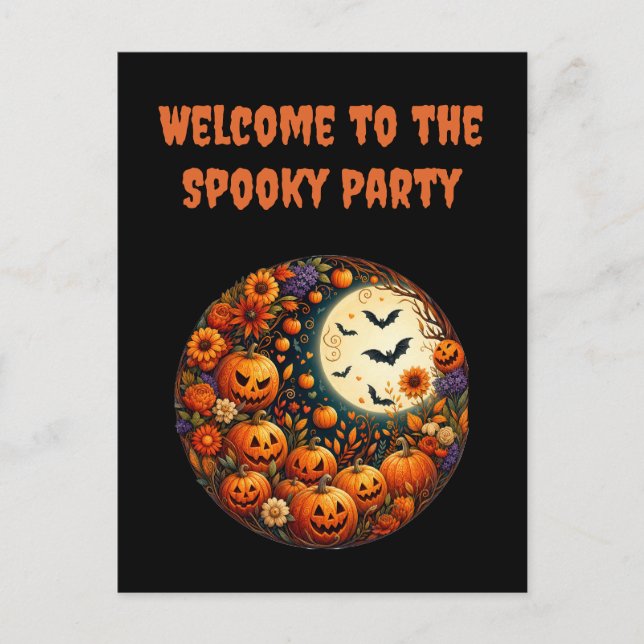 Carte postale d'invitation modifiable pour une fêt (Devant)
