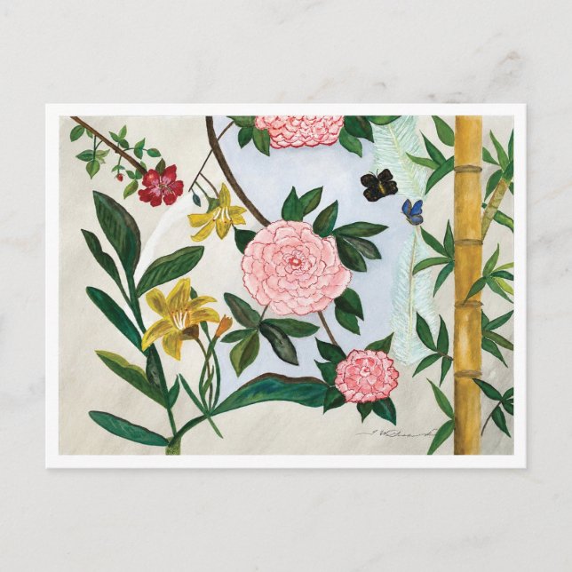 CARTE POSTALE D'INVITATION - Peinture à l'aquarell (Devant)