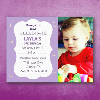 Carte postale d'invitation photo pour anniversaire
