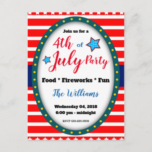 Carte postale d'invitation pour fête de quartier d