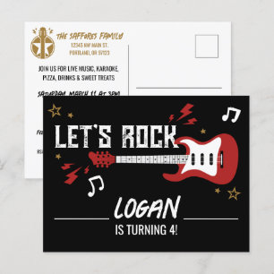 Carte postale d'invitation pour groupe de musique 