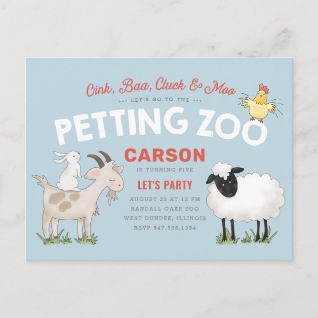 Carte postale d'invitation pour l'anniversaire d'u (Devant)