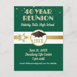 Carte postale d'invitation pour réunion de classe 