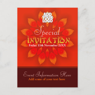 Carte postale d'invitation spéciale exotique tourn