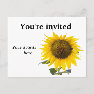 Carte postale d'invitation tournesol