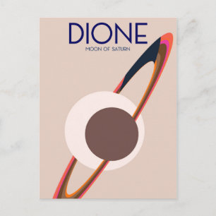 Carte Postale Dione - Lune de Saturne Art spatial
